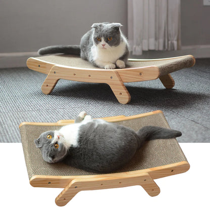 Fluffy Zen™ Solid Wood Framed Cat Scratcher